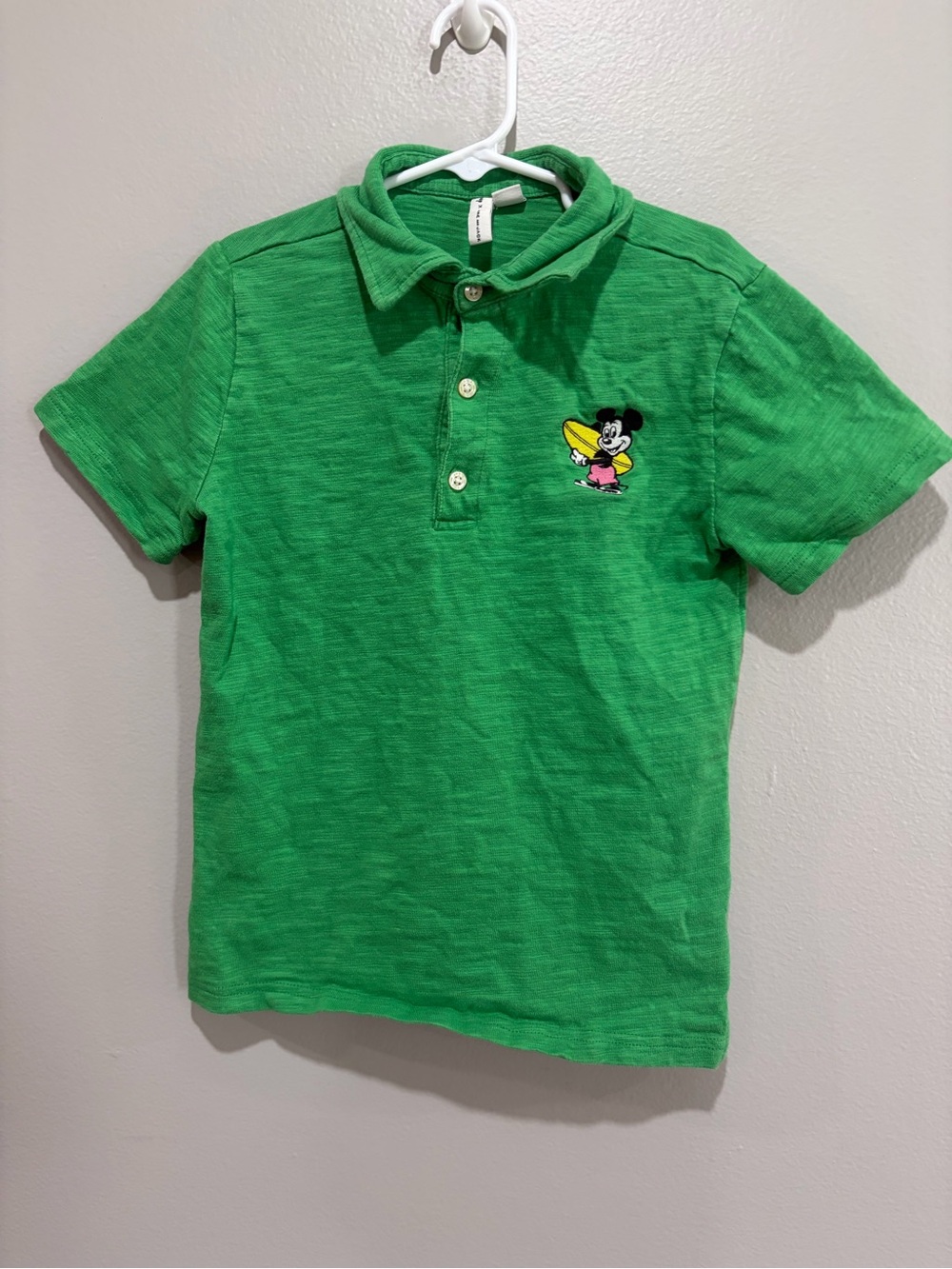 Janie and Jack X Disney Mickey Mouse Embroidered Polo Shirt size 7 years